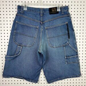 Baggy Jean‎ Shorts Sz 34 Jorts Wide Leg Skate Y2K Distressed Work Wear 90s Italy
